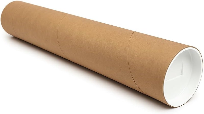 Core Pack أنابيب البريد مع أغطية نهائية. عبوة من 1. واجب قياسي أو واجب ثقيل. للتخزين أو الشحن للوثائق أو الأعمال الفنية أو العناصر الهشة. صنع في الولايات المتحدة الأمريكية. 100% معاد تدويره. (3'' × 24'' SD) - Image 1